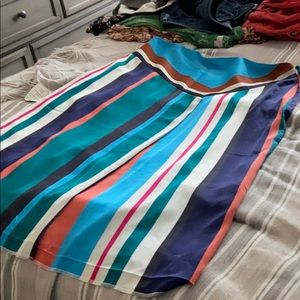 Multi color silky skirt